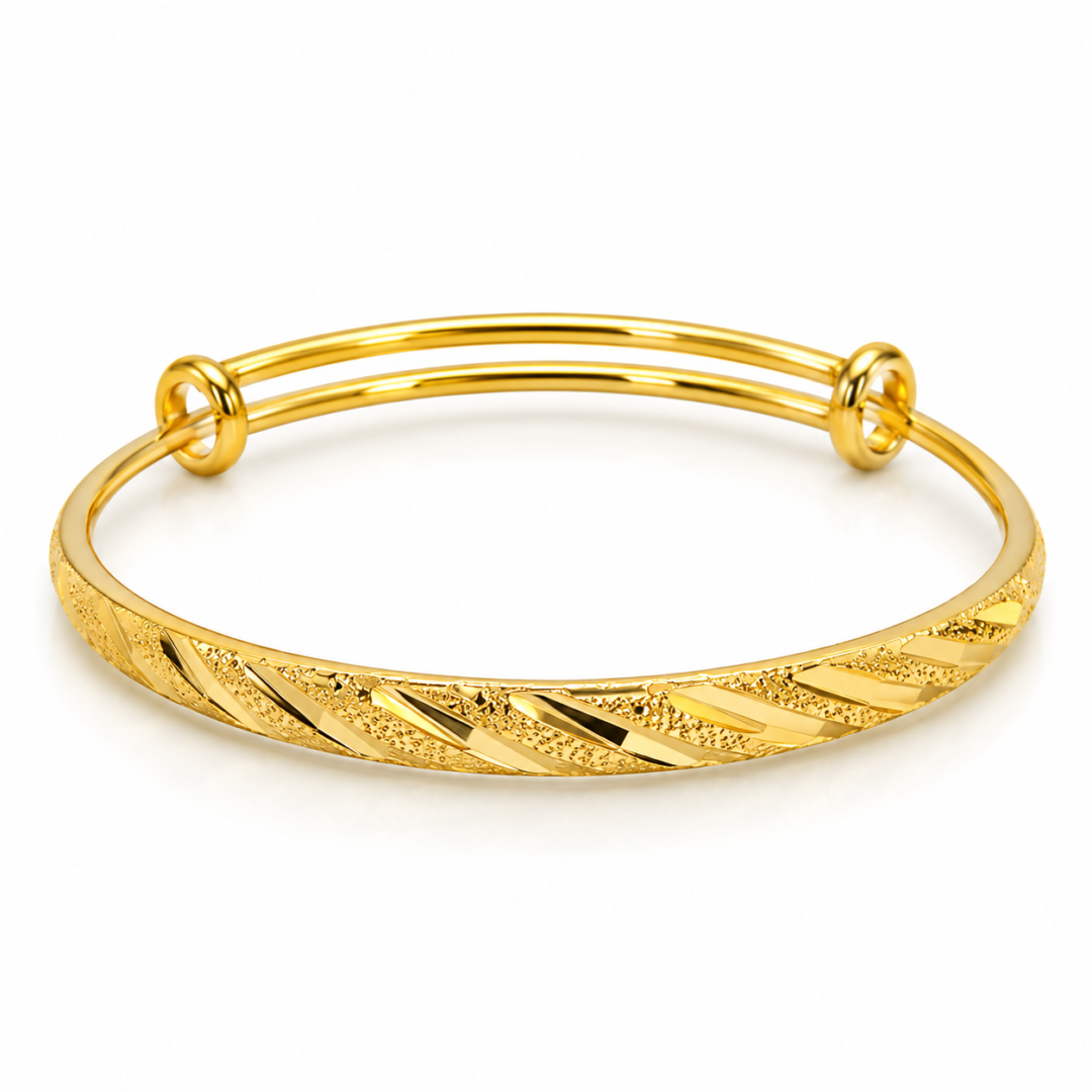 gold chevron adjustable bangle bracelet aahb13 (1)