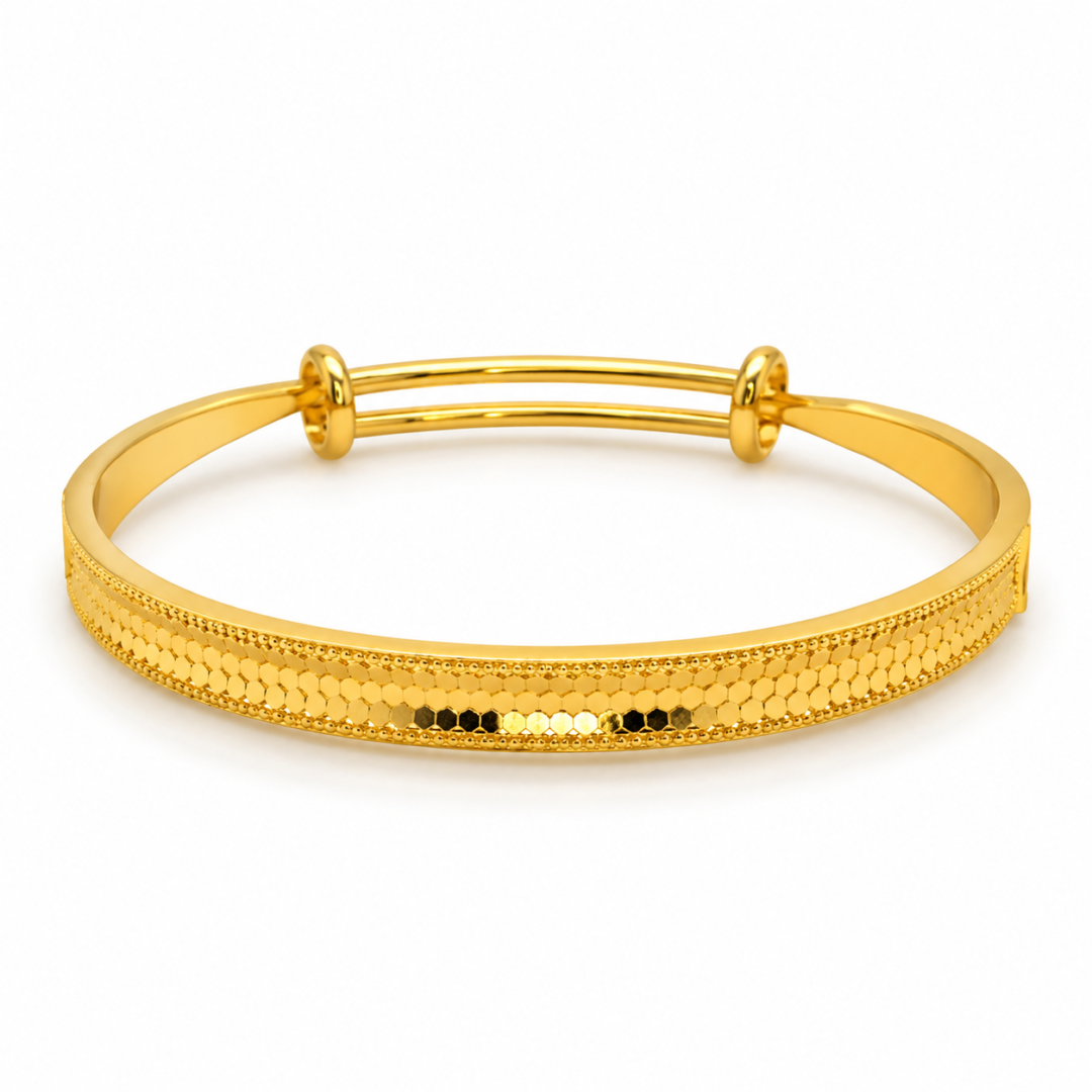 gold honeycomb bracelets bangle aahb011 (3)