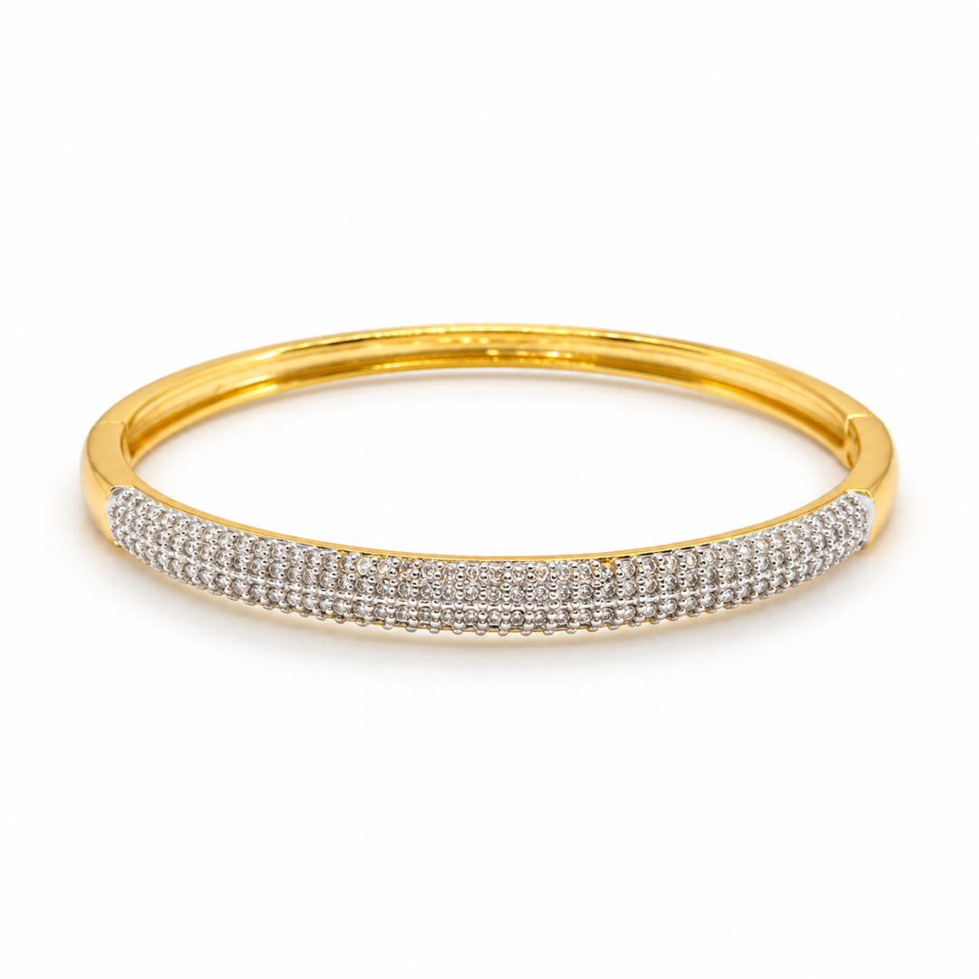gold pavé diamond bangle bracelet aahb015 (1)