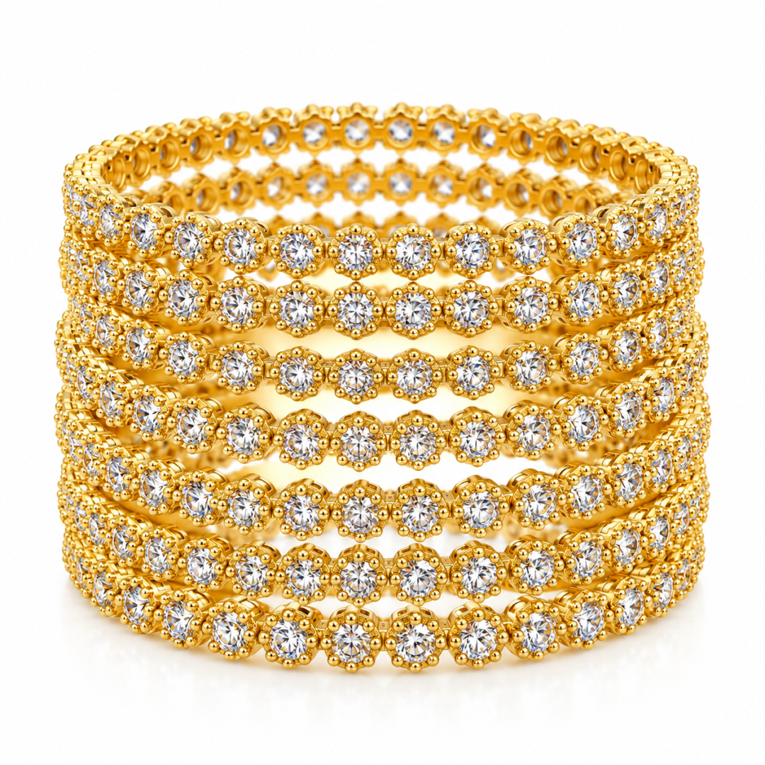 gold plated rhinestone diamond cut bangles 8 pieces aa dcb 021 (3)