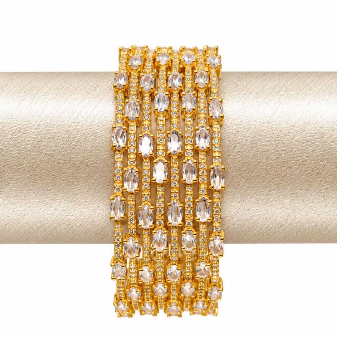 gold plated and gemstone bangle 8 pieces set aa dcb 030 (2)