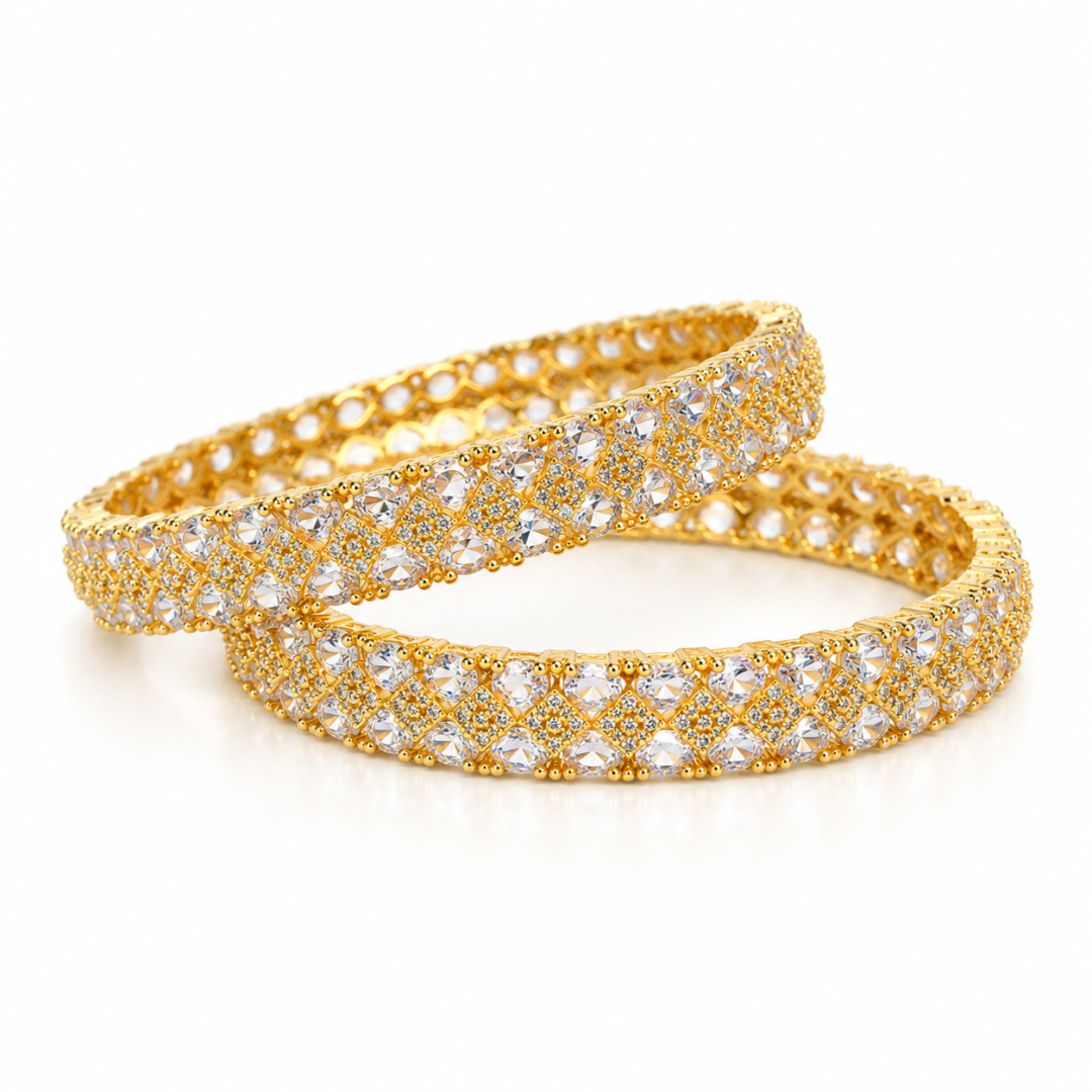 overlapping diamond cut gold plated bangles aa dcb 020 (3)