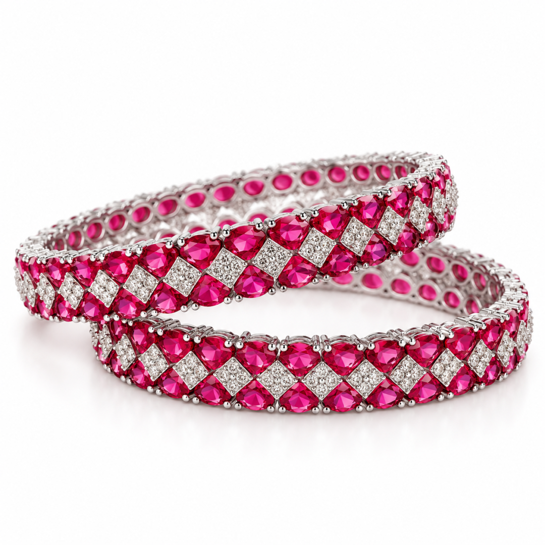 ruby and diamond cut double row bangle aa dcb 019 (3)