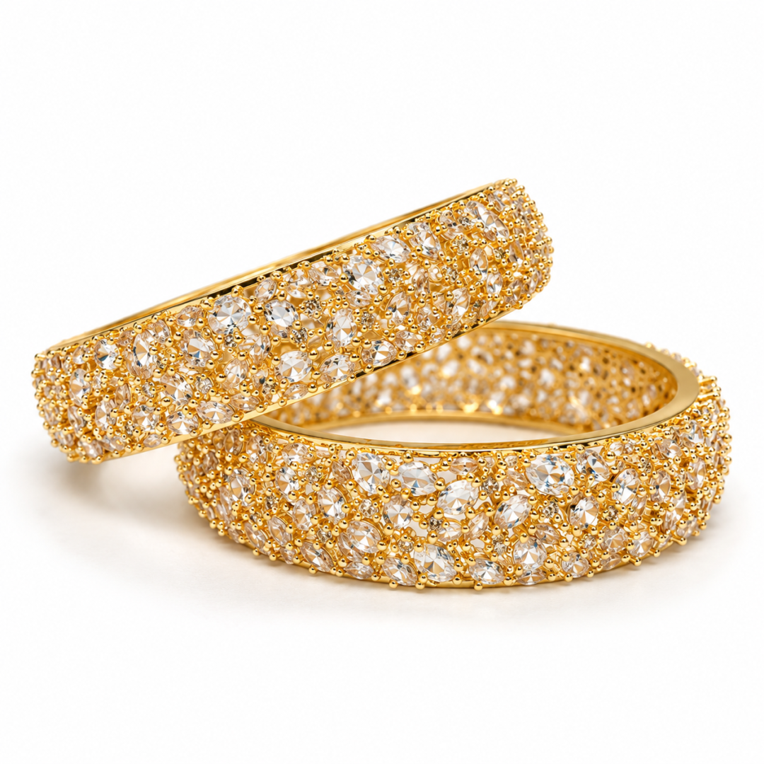 sparkling gold plated diamond cut stone bangles aa dcb 011 (2)
