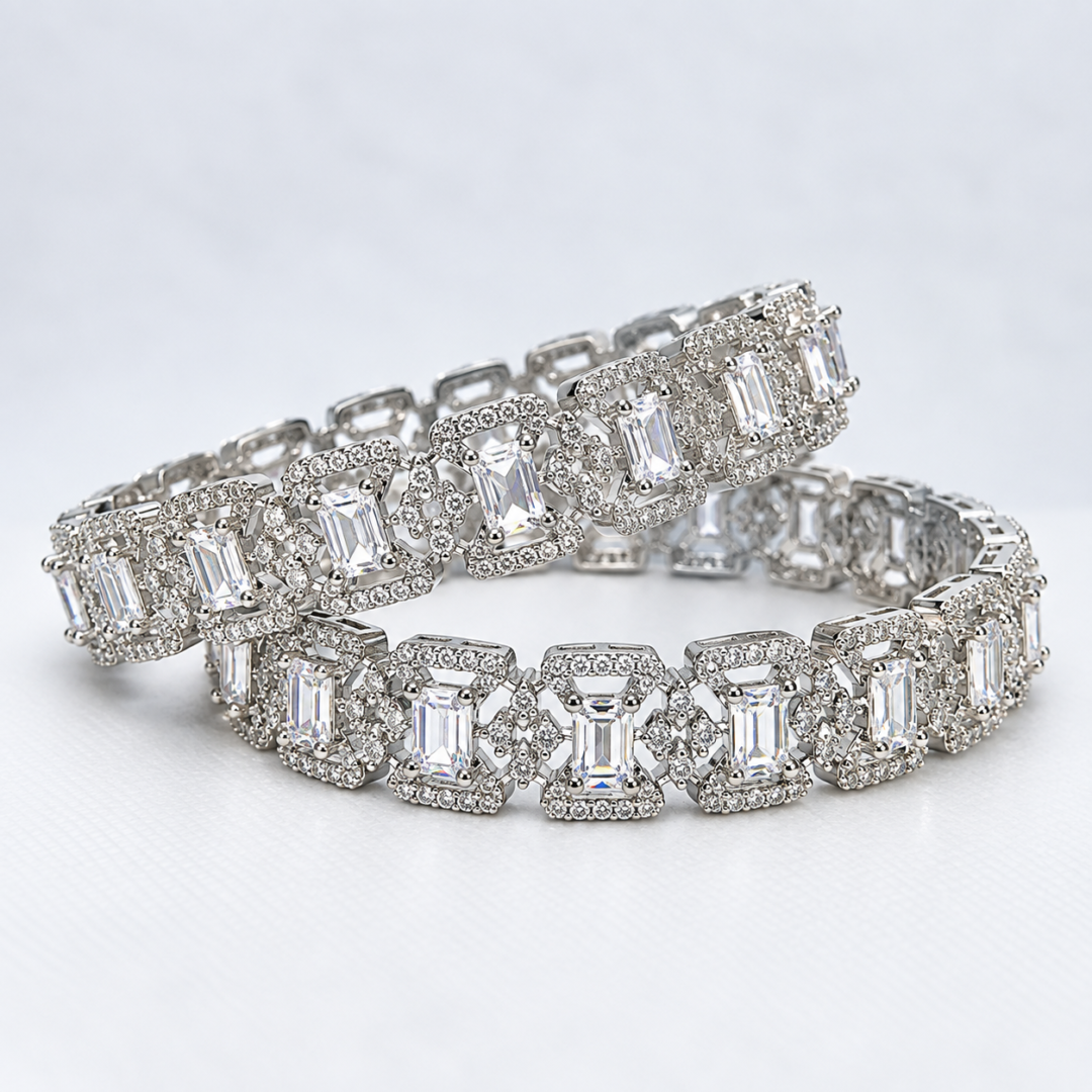 twin emerald cut diamond bangles aa dcb 004 (2)
